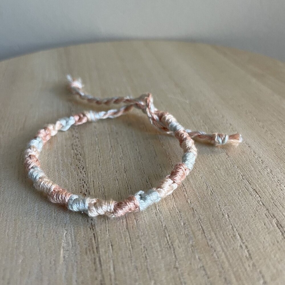 Selma Bracelet, anklet, trendy, comfortable, tie, embroidery thread, woven, gift